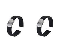 Lckiioy 2X Banda Reloj Pulsera con Hebilla Correa Silicona Caucho Impermeable 20mm Deportes