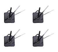 Lckiioy 4 Paquete Piezas de Reparación DIY de Manos de Reloj de Pared de Repuesto Mecanismo de Movimiento del Péndulo Motor de Reloj de Cuarzo con Manos Y Kit de Accesorios (Negro)