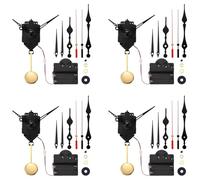 Lckiioy 4X Reloj con Gatillo de PéNdulo de Cuarzo, Movimiento, Timbre, Mecanismo de MelodíA de, Kit de Reloj con 3 Pares de Manos
