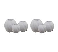 Lckiioy 6 Moldes de Vela de Pilar GeoméTrico, Moldes de Silicona 3D para Velas, Moldes de Silicona Torcidos de Ondas Irregulares para Velas