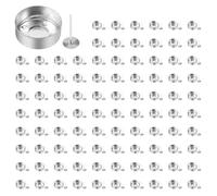 Lckiioy 600 Vasos de Aluminio para Velas de Té, Latas de Metal para Velas de Té con 600 Mechas para Velas, Vela Vacía para Amantes de Las Velas