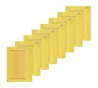 Lckiioy 8 estuches de agujeros con capacidad para lápices, bolsa de archivo duradera con ventana transparente, color amarillo, Amarillo