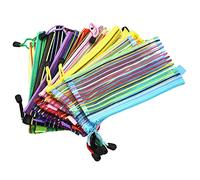 Lckiioy A6 Bolsa de con Cremallera, Bolso de BolíGrafo de LáPiz Colorido Bolso de Documento Bolsa de Almacenamiento para Maquillaje de Viaje, Suministros de Oficina (14 Piezas)