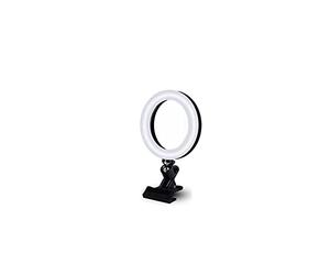 Lckiioy Anillo de Luz para Selfie de 16 Cm para Computadora PortáTil, LáMpara de Anillo de Escritorio, IluminacióN de Videoconferencia con TríPode, Soporte para TeléFono, Clip On