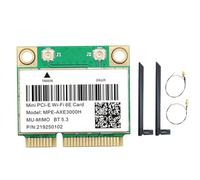Lckiioy -AXE3000H Tarjeta WiFi+Antena Dual WiFi 6E 2400Mbps Mini PCI-E para BT 5.3 802.11AX 2.4G/5G/6Ghz Tarjeta de Rojo WLAN
