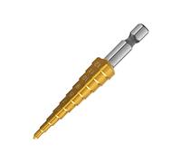 Lckiioy Broca escalonada en espiral de 3 a 12 mm para guitarra, broca hexagonal de 1/4 pulgadas