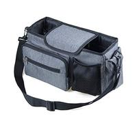 Lckiioy - Cochecito organizador para botella de pañales para maternidad y bolsa de accesorios para transporte portátil, color gris