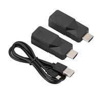 Lckiioy Extender Compatible 60M Amplificador de señal HDTV 1080P RJ45 Cat5E Cat6 LAN Extender HD Network Extender Negro
