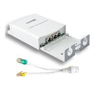 Lckiioy Extensor POE de 4 puertos 100Mbps IEEE802.3AF/AT estándar para cámara POE inalámbrica AP extender interruptor POE de 250 metros