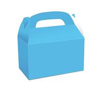 Lckiioy Paquete de 48 Cajas de Regalo de Papel para Fiestas de CumpleañOs, Color Blanco, para Fiesta de CumpleañOs, Ducha, 6.0 X 3.5 X 3.5 Pulgada, Color Azul