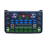 Lckiioy X60 VersióN en IngléS Profesional Conveniente Compacto KTV Mezclador de Tarjeta de Sonido para Cantar en