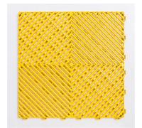 LCKKJHG Baldosas Modulares Ventiladas Azulejos de plástico for Suelo Garaje entrelazados PVC for, Alfombrillas for Lavado Coches, exposición y Taller(Yellow)