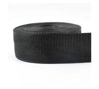 LCKKJHG Correa De Nylon Cinta de Nailon Polipropileno PP 5 Metros, 20 a 50 mm, for Correas cinturón, Collares Perro, arneses, Bandas for Exteriores, Prendas Vestir, Cintas for Zapatos(Black,25mm)
