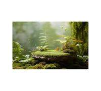 LCKKJHG Fondo De Acuario Adhesivo de PVC for Fondo Acuario, diseño Bosque, Adhesivo 3D for pecera(Green2,41x61cm)