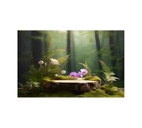 LCKKJHG Fondo De Acuario Adhesivo de PVC for Fondo Acuario, diseño Bosque, Adhesivo 3D for pecera(Green3,50x100cm)