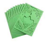LCKKJHG Invitaciones Boda Paquete de 10 tarjetas invitación boda cortadas con láser, diseño novio y novia, papel perlado brillante, tamaño 5 x 7 pulgadas para la Fiesta(Green)
