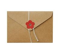 LCKKJHG Invitaciones Boda Sobre de papel con diseño flores amor color sólido botón cuerda, ideal for tarjetas invitación boda o fiesta(Brown)