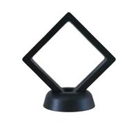 LCKKJHG Marco Flotante 10 Piezas de Caja con Marco exhibición muestras Joyas flotantes cuadradas 3D, Gemas, minerales, Rocas, Soporte for decoración del hogar para Exhibición(10Pcs-Black,9x9x2cm)