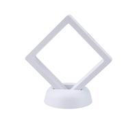 LCKKJHG Marco Flotante 10 Piezas de Caja con Marco exhibición muestras Joyas flotantes cuadradas 3D, Gemas, minerales, Rocas, Soporte for decoración del hogar para Exhibición(10Pcs-White,11x11x2cm)