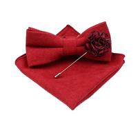 LCKKJHG Pajaritas Hombre Conjunto de broche y pajarita algodón liso for hombre, color rosa azul, súper, for boda fiesta(Color 15)