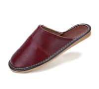 LCKKJHG pantuflas de hombre Zapatillas De Cuero For Hombre, Tallas 35 A 44, Casa For, Zapatos Unisex Lujo(Wine red,38)