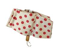 LCKKJHG Paraguas Del Sol Paraguas automático versátil de gran tamaño con punta ondulada, estilo retro, for mujer, protección UV y tres pliegues para Acampar(White hand movement)