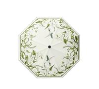 LCKKJHG Paraguas Del Sol Paraguas romántico con diseño de flores y lenguaje señas for mujer, revestimiento vinilo, for la lluvia, parasol plegable para Acampar(Green gardenia)