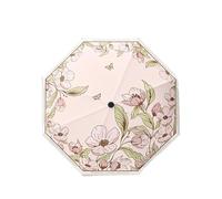 LCKKJHG Paraguas Del Sol Paraguas romántico con diseño de flores y lenguaje señas for mujer, revestimiento vinilo, for la lluvia, parasol plegable para Acampar(Flower language)