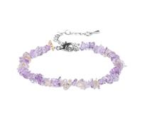 LCKKJHG Pulsera De Cristal Pulsera de cristal de cuarzo, cuentas de piedra irregulares, joyería con Chip, amatistas, aguamarinas, citrinas, pulseras for mujer(34 Ametrine)