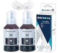 LCL 111 Tinta Compatible para Epson 111 Negro Botella de Tinta Compatible con Epson ET-M1100 ET-M1120 ET-M1140 ET-M1170 ET-M1180 ET-M2120 ET-M2140 ET-M2170 ET-M3140 ET-M3170 ETM3180 (2-Pack)