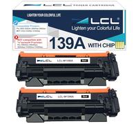 LCL 139A Negro con Chip Cartucho de Tóner Reemplazo para HP 139A W1390A 139X W1390X Compatible para HP LaserJet Pro 3002 3002dn 3002dw 3002fdw MFP 3102 3102fdn 3102fdw Printer (2-Pack)