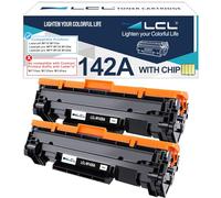 LCL 142A Negro con Chip Cartucho de Tóner Reemplazo para HP 142A W1420A 142X W1420X Compatible para HP LaserJet M110 M110w MFP M139 M139w M140 M140w Printer (1-Pack)