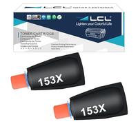 LCL 153X Negro Alta Capacidad Cartucho de Tóner Compatible para HP 153A W1530A 153X W1530X para HP Laser Tank 1504 1504w 2504 2504dw 2506dw MFP 1604 1604w 2604 2604dw 2604sdw 2606 2606dw (2-Pack)