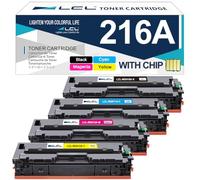 LCL 216A Cartucho de Tóner Reemplazo para HP 216A W2410A W2411A W2412A W2413A Compatible para HP Color LaserJet Pro M155 M155a M155nw MFP M182 M182n M182nw M183 M183fw (4-Pack KCMY)