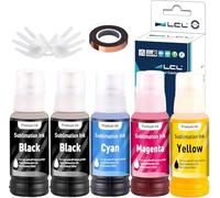 LCL 500ml Recambio de Tinta de sublimación Reemplazo para Epson EcoTank ET-2700 ET-2750 ET-2751 ET-2756 ET-3700 ET-2850 for Heat Transfer Mug, Tumbler, T Shirts(Autofill/Upgrade Version/ICC Free)