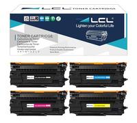 LCL 655A Cartucho de Tóner Compatible para HP CF450A CF451A CF452A CF453A 655A para HP Color Laserjet Enterprise Flow MFP M681f M681z M682z Enterprise M652dn M652n M653dh M653dn M653x (4-Pack KCMY)