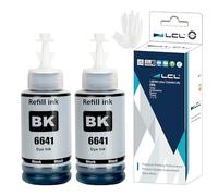 LCL 664 T664 Tinta Compatible para Epson 664 Negro Botella de Tinta Compatible con Epson EcoTank ET 2650 ET 2600 ET 2550 ET 2500 ET-2650 ET-2600 ET-2550 ET-2500 ET-4500 ET-4550 ET-3600 (2-Pack)