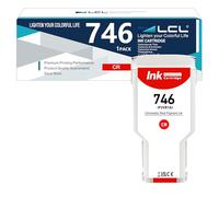 LCL 746 746XL Rojo Alta Capacidad 300-ml Cartucho de Tinta Reemplazo para HP 746 P2V81A Compatible para HP DesignJet Z6 Printer DesignJet Z9+ Printer (1-Pack)