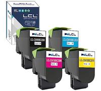LCL 802SK 802SC 802SM 802SY Cartucho de Tóner Repuesto para Lexmark 80C2SK0 80C2SC0 80C2SM0 80C2SY0 para Lexmark CX310 CX310N CX310DN CX410 CX410E CX410DE CX410DTE CX510 CX510DE CX510DHE (4-Pack KCMY)
