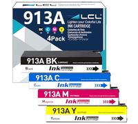 LCL 913A Cartucho de Tinta Compatible para HP 913A L05R95AE F6T77AE F6T79AE F6T78AE para HP PageWide 352dw MFP377dw 377dn Pro 352dn 452dn 452dw 452dwt 477dn MFP 477dw (4-Pack,KCMY)