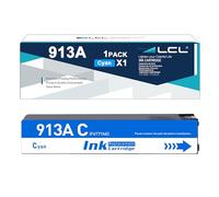 LCL 913A Cian Cartucho de Tinta Compatible Reemplazo para 913A F6T77AE para HP PageWide 352dw MFP 377dw Pro 452dn 452dw 452dwt 477dn 477dw 477dwt 552dw 577dw 577z Managed MFP P57750dw (1-Pack)