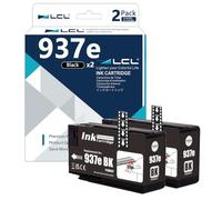 LCL 937E Negro Alta Capacidad 2500 Pages Cartucho de Tinta Compatible para HP 937XL 937 XL 937E Reemplazo para HP Officejet Pro 9120 9122 9123 9130 9132 9133 9720 9730 9110b 9117b 9120b 9130b (2-Pack)