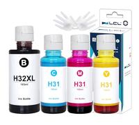 LCL Botella de Tinta Compatible 32XL 135ml 31 1VV24AE 1VU26AE 1VU27AE 1VU28AE (1Negro 1Cian 1Magenta 1Amarillo) Reemplazo para HP Smart Tank 455 457 502 514 517 532 551 555 559 570 571 617 651 655