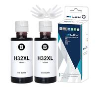 LCL Botella de Tinta Compatible 32XL 1VV24AE (2 Negro) Reemplazo para HP Smart Tank 455 457 502 514 517 532 551 555 559 570 571 617 651 655 DeskJet GT-5810 DeskJet GT-5820 GT-5822 Ink Tank 310 319 410
