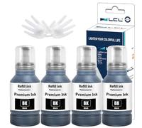 L otella de Tinta Compatible para 104 Negro Alta Capacidad Compatible con Epson EcoTank ET-1810 ET-2710 ET-2711 ET-2712 ET-2714 ET-2715 ET-2720 ET-2721 ET-2726 ET-2810 (4-Pack)