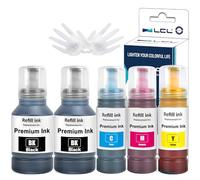 L otella de Tinta Multipack Compatible para 104 Alta Capacidad Compatible con Epson EcoTank ET-1810 ET-2710 ET-2711 ET-2712 ET-2714 ET-2715 ET-2720 ET-2721 ET-2726 ET-2810 (5-Pack,2KCMY)