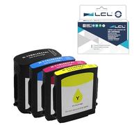 LCL Cartucho de Tinta Compatibile 10 11 C4844A C4836A C4837A C4838A(4Pack, KCMY) Compatible con HP Business Inkjet 1000 1100 1100d 1100dtn 1200 1200d 1200dn 1200dtn 1200dtwn cp1700 cp1700d cp1700ps