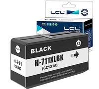 L artucho de Tinta Compatible 711XL 711 XL CZ129A CZ133A 80ML High Yield (Negro) para HP Designjet T120 24/T120 610/T520 24/T520 36/T520 610 T520 914 /T125 24 /T530 T130 T525