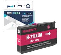 LCL Cartucho de Tinta Compatible 711XL 711 XL CZ131A CZ1354A (Magenta) Reemplazo para HP Designjet T120 24/T120 610/T520 24/T520 36/T520 610 T520 914/T125 24/T530 T130 T525