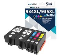 L artucho de Tinta Compatible 934 XL 935 XL C2P19AE C2P20AE C2P21A C2P22AE Reemplazo para HP Officejet Pro 6830 6230 6815 6835 6812 6820 6220 6836 6220 6800 (5-Pack 2KCMY)